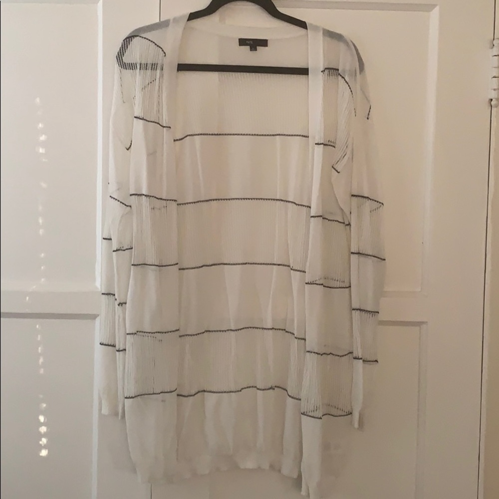 Fate Striped Open Sweater